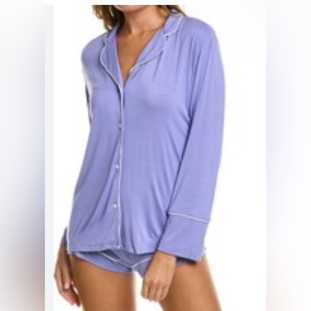 NWT! Soft bamboo Shirt and short set in periwinkle!